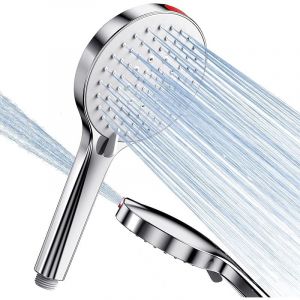 Forehill - Pommeau de Douche Economie Deau Pommeau de douche haute pression Anti Calcaire Douche à effet pluie avec 5 types,Jet puissant encastrable