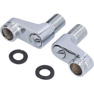 Robinet mitigeur de douche G1/2 à G3/4, adaptateur à bras pivotant, tuyau d'eau froide et chaude, accessoire fixe pour salle de bains - Gistuch