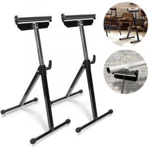 Randaco - 2x Servante d'atelier à Rouleau support à rouleaux réglable en hauteur 68-108cm jusqu'à 60 kg