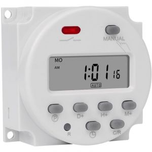 Minuterie numérique Programmable hebdomadaire de 7 jours, 12V AC/DC, éclairage électronique, programmateur de relais de temps quotidien, batterie