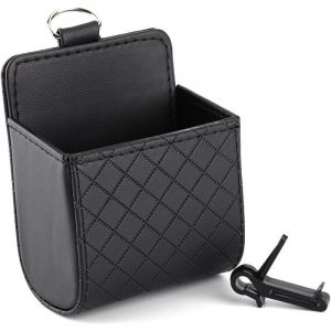 UlisemBo&icirc;te de rangement pour voiture, support de lunettes de t&eacute;l&eacute;phone portable, sac de rangement int&eacute;rieur pour voiture, sac de rangement en cuir