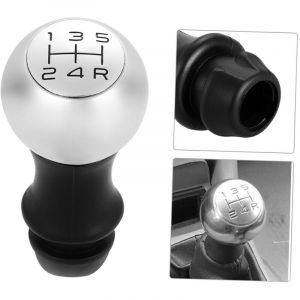 Sjlerst - Pommeau de levier de vitesse chromé, adaptateur de levier de vitesse manuel à 5 ​​vitesses, remplacement pour Peugeot 106 206 207 306 307