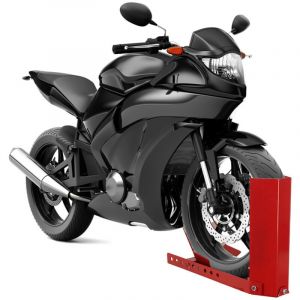 Béquille Moto Atelier et Transport Universelle - leve-moto. plateforme de levage pour motos. bequille atelier moto - rouge