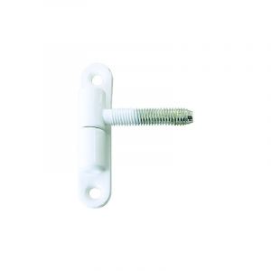 Fiche &agrave; Visser D13mm Tige + Plaque Gond Blanc 2 Pce - Vynex