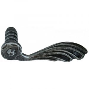 Poignée de porte femelle modele droit - Hauteur 55mm Longueur 125mm pour tige carrée de 8mm - Fer Deco Fer Forge