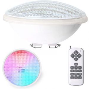 40W Lampe Piscine led PAR56 &eacute;tanche IP68 Lampe de Piscine rgb Submersible Lumi&egrave;re 12V dc/ac spot led couleur avec T&eacute;l&eacute;commande 7 couleurs r&eacute;glables