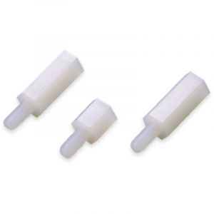 Entretoise KSS, couleur naturelle, polyamide, 7,0 mm, 6 mm, M4x0,7, 30 mm