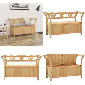 Vidaxl - Banc 107x45x75,5 cm Bois de sapin solide - Banc Coffre - Meuble D'entr&eacute;e - Rangement Int&eacute;rieur - Banc Design - Mobilier Salon - Home & Living