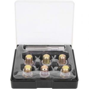 Bouchon de vidange d'huile M13 x 1,25 mm, kit de r&eacute;paration de filetage, outil de retaraudage pour vis de carter d'huile
