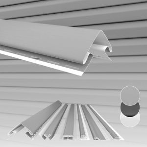 Hexim - Bardage Anthracite Gris Blanc, Revêtement de Façade, pvc-u, Protection Visuelle, Résistant aux uv: Gris, Angle extérieur