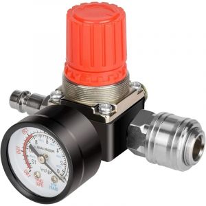 Jamais utilisé] Régulateur de pression d'air valve pneumatique 1/4, détendeur pneumatique valve, vanne de régulation de pression pour compresseur