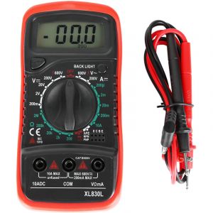 TONYSA XL830L Handheld LCD Digital Multim&egrave;tre Voltm&egrave;tre AMMETER OHMMETER TENSION DE COURANT TESTERXL830L RED