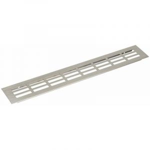 Grille de ventilation rectangulaire à encastrer multifonction Aération Air Intérieur Extérieur Meuble Murale Perforée Cache Protection, 400 x 60mm