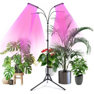 4 t&ecirc;te plante lampe 420 LED lumi&egrave;re de croissance avec 4 / 8 / 12 minuterie automatique plante lampe 3 modes de lumi&egrave;re lumi&egrave;re lumi&egrave;re de croissance