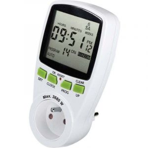 PROGRAMMATEUR HORAIRE POUR PRISE &Eacute;LECTRIQUE NUM&Eacute;RIQUE PROGRAMME HEBDOMADAIRE Trywise 1289404