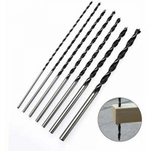 7pcs Jeu de Forets à Bois pour Perceuse Hélicoïdale/Perceuse à Percussion, Forets Mèches pour Forage Suspension à courroie