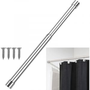 Tringle à vêtements télescopique, barre de garde-robe réglable, tube de garde-robe mural en acier inoxydable, 31 à 52 cm