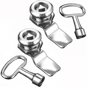 2PCS verrou de bo&icirc;te aux lettres clef triangle de compteur &eacute;lectrique &agrave; gaz avec cl&eacute; triangulaire, serrure &agrave; came filet&eacute;e, Boite pour bo&icirc;te aux