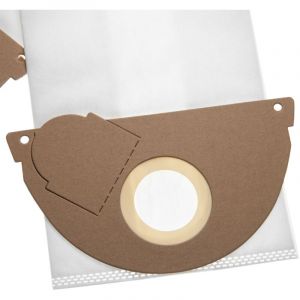 10x sacs compatible avec K&auml;rcher 5125, a 2101, a 2104, a 2105, a 2111, a 2131 pt aspirateur - microfibres non tiss&eacute;es, 49,4cm x 17,2cm, blanc - Vhbw