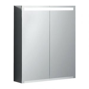 Geberit - Armoire de toilette Optionavec &eacute;clairage et deux portes: Largeur 60cm, Hauteur 70cm, Profondeur 15cm, , miroir ext&eacute;rieur, miroirs int&eacute;rieur