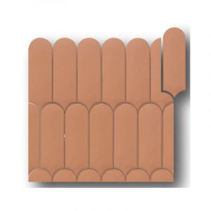 Fa&iuml;ence &eacute;caille crayon argile mate 7,2x19,5 cm &ndash; Finition mate &ndash; Rev&ecirc;tement mural int&eacute;rieur &ndash; 0,48m&sup2; pour salle de bains et cuisine &ndash; Natucer