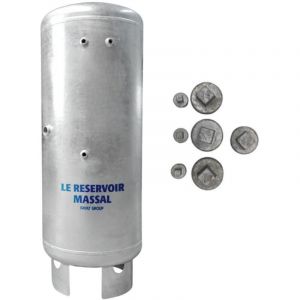 Réservoir Galvanisé Massal - 6 bars - 300 litres avec Kit Bouchons - Type ACS - Stockage eau