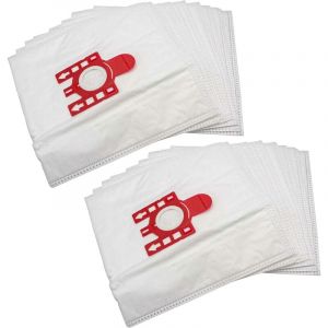 20x Sacs compatible avec Hoover Sensory ts 1406 aspirateur - microfibres non tissées, 28cm x 20cm, blanc - Vhbw