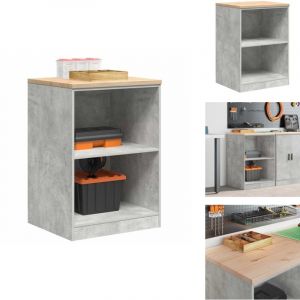 Armoire de rangement de garage gris béton 60x51x85 cm bois pin - Armoire De Rangement De Garage - Armoires De Rangement De Garage - Armoire - Armoire