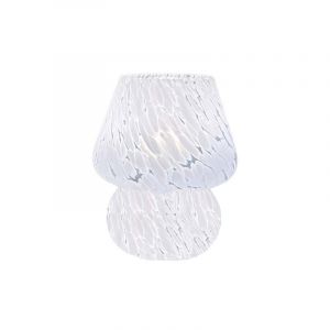 Lampe champignon, petite lampe de chevet - lampe de bureau en verre semi transparent, lampe esthétique Murano pour chambre, salon, cuisine - cadeau