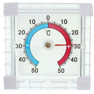 Thermom&egrave;tre de fen&ecirc;tre int&eacute;rieur/ext&eacute;rieur auto-adh&eacute;sif