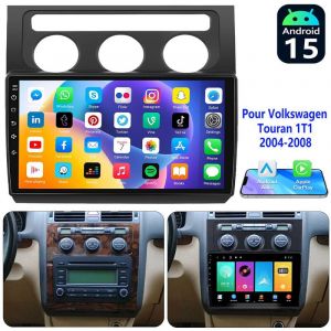 DAB (en option) Pour Volkswagen Touran 1T1 2003-2010 10'' Android 15 Autoradio USB GPS Navi WIFI CarPlay - 1+32G