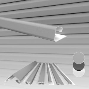 Hexim - Bardage Anthracite Gris Blanc, Revêtement de Façade, pvc-u, Protection Visuelle, Résistant aux uv: Gris, Profil j