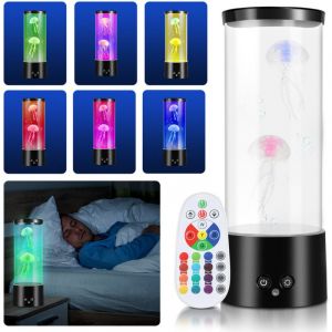 Tolletour - Lampe méduse à led. lampe d'ambiance colorée pour aquarium. lampe méduse ronde pour la décoration intérieure. étude