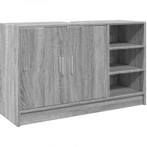 Meubles de Rangement，Armoire d'&eacute;vier sonoma gris 90x29x55 cm bois d'ing&eacute;nierie CFW949444