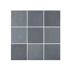 Carrelage gr&egrave;s c&eacute;rame effet argile DUST UNI 15x15 cm Bleu - - bo&icirc;te de 0.50 m2