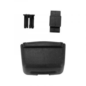 Cendrier d'auto en plastique noir forme de rectangle avec led bleu