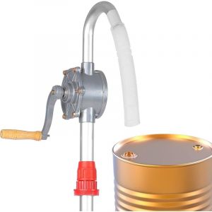 Largeight - jamais UTILISÉ]Pompe à Huile Manuelle, Pompe à Manivelle Pompe Manuelle Rotative Aluminium Pompe a Essence avec Poignée Antidérapante,