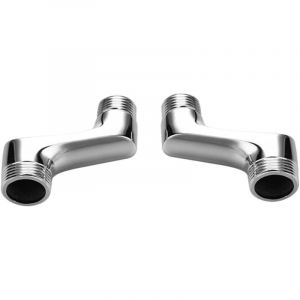 1Pair Raccord Contre Coud&eacute; Douche,Raccord Laiton Coud&eacute; R&eacute;Ducteur,Bras Pivotant R&eacute;Glable,Raccord Mural Contre Coud&eacute;,Raccord Excentr&eacute; 1/2 3/4,Chrome A