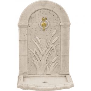 Fontaine de jardin Roseau en pierre reconstitu&eacute;e