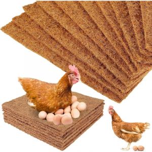 10pcs Tapis De Nid De Poule 30x30cm Tapis De Nidification, Tapis De Poulailler Tapis De Nichoir pour Poules Nid De Ponte pour Poules Accessoires De