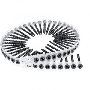 1000 Vis Cloison sèche/placo en Bande de 50 - autoperceuse acier phosphaté noir diamètre 3,5 mm - Longueur 25 mm