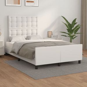Maison Chic - Cadre de lit sans matelas-Structure de lit blanc 120x190 cm similicuir 991932