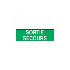 Etiquette de signalisation sortie de secours pour bloc Luminox ou behar Luminox LUM10406