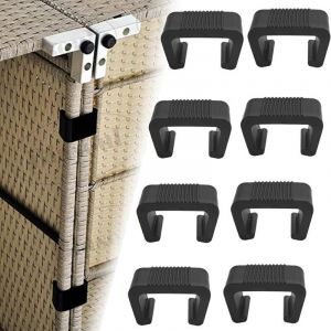 Pinces pour meubles de jardin en osier et rotin, pinces en plastique, clips pour canap&eacute; en rotin, connecteurs pour meubles de jardin, canap&eacute;, patio,