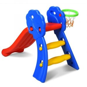 Skecten - Toboggan Pliable Aire de Jeux pour Enfants en Plastique pour Gar&ccedil;ons et Filles de 3 &agrave; 8 Ans de Couleur Bleu, Rouge et Jaune 108 x 58 x 71,5