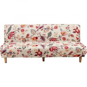 Housse 3 Places Housse de canap&eacute; sans accoudoirs Extensible Housse canap&eacute; sans Bras Housse de canap&eacute;-lit Pliante &eacute;lastique(190210cm) - Sollbry