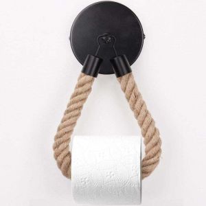 Porte-Papier Toilette,Porte-Serviette en Corde de Chanvre pour Salle de Bain et Cuisine Porte-Papier Salle de Bain Support de Rouleau de Serviette