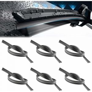 Jusch - 6 Pièces Caoutchouc Essuie Glace, Lames d'Essuie-Glace de Rechange en Caoutchouc, 800mm Glace Recharges Essuie, Universelles Glace Bandes
