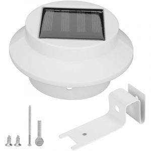Lumières solaires de gouttière, lumières Rechargeables solaires Eaves Light Lumière Solaire Blanche de barrière pour l'extérieur