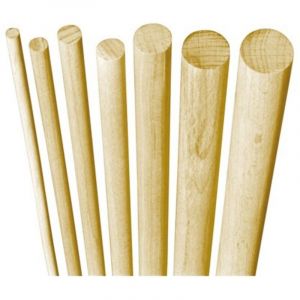 Facett - Poteau bois hetre 1 m&egrave;tre rond cannel&eacute;s 10 mm (Par 100)